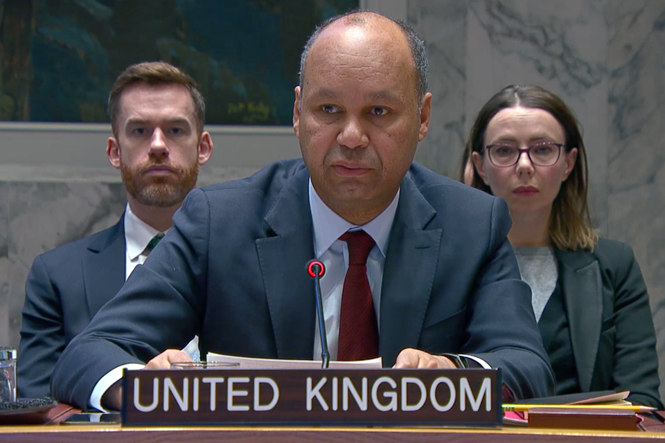 O Reino Unido mantém o compromisso de apoiar a implementação da Resolução 2803 e forjar um futuro pacífico para israelenses e palestinianos: