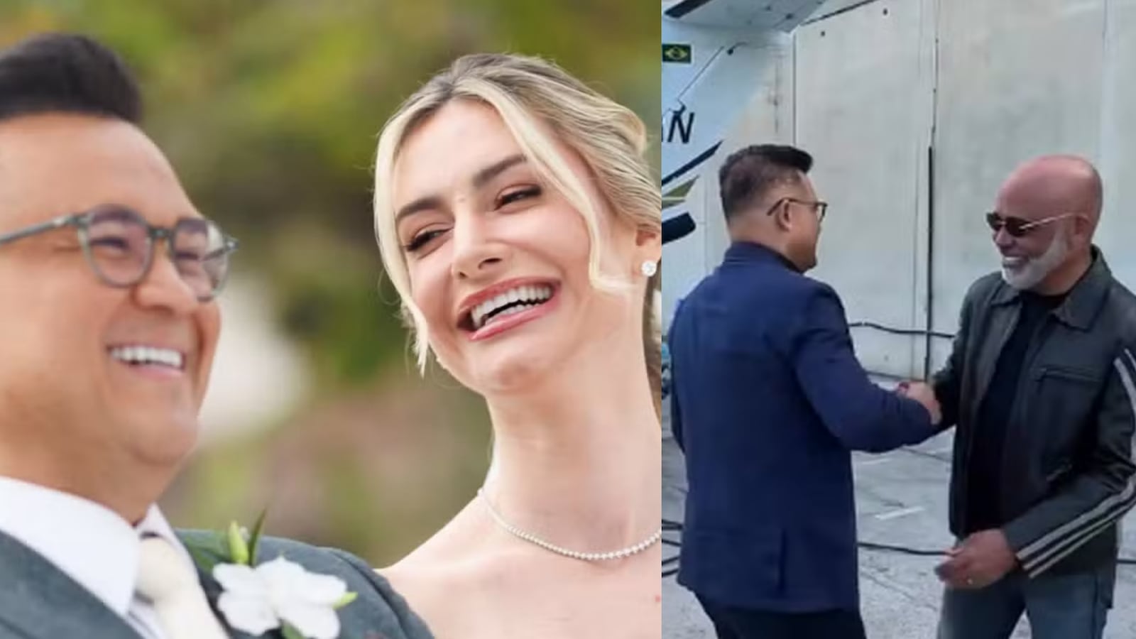 Bruno Avelar com a esposa Livia / com o cantor Rick (Foto: Instagram) Feed TV