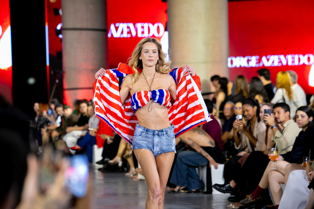 Gianne Albertoni desfila para George Azevedo