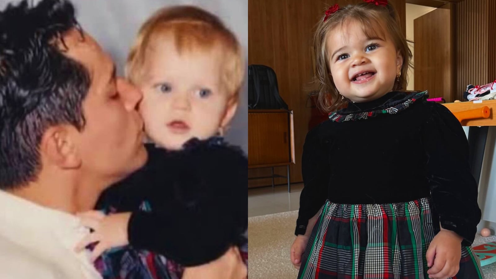 Lyandra Costa compartilhou uma foto da filha com o mesmo vestido que usou há 30 anos Reprodução/Instagram/@lyandramotacosta