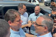 Tarcísio de Freitas junto com Marcelo Lima, prefeito de São Bernardo do Campo