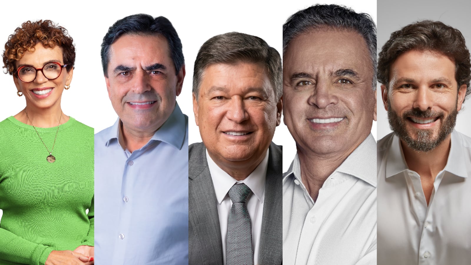 MG: Marília Campos (PT), Domingos Sávio (PL), Carlos Viana (PSD), Aécio Neves (PSDB) e Marcelo Aro (PP)