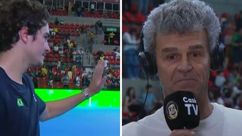 João Fonseca dá 'bronca' em repórter da CazéTV por interromper Guga para entrevistá-lo