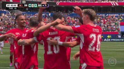 Veja gol de pênalti de Xhaka em Suíça x Bósnia, na Copa do Mundo