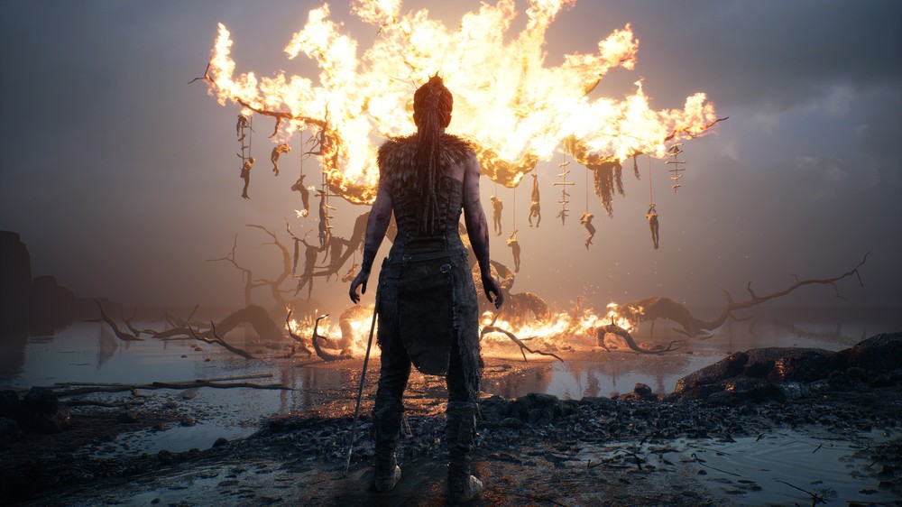 Ninja Theory, estúdio responsável pela franquia Hellblade, pode ser fechado pela Microsoft após duas tentativas de venda fracassarem. — Foto: Reprodução/Steam