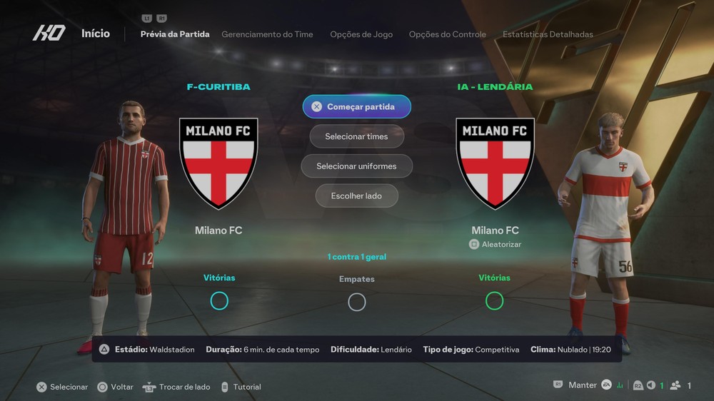 Leve o Milan de volta aos anos de glória no EA FC 27 — Foto: Reprodução/Filipe Curitiba