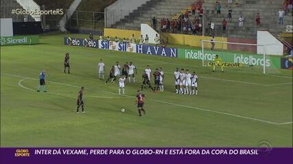 Inter dá vexame, perde para o Globo-RN e está eliminado da Copa do Brasil