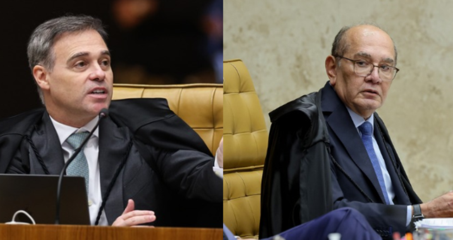 Os ministros Andr&eacute; Mendon&ccedil;a e Gilmar Mendes