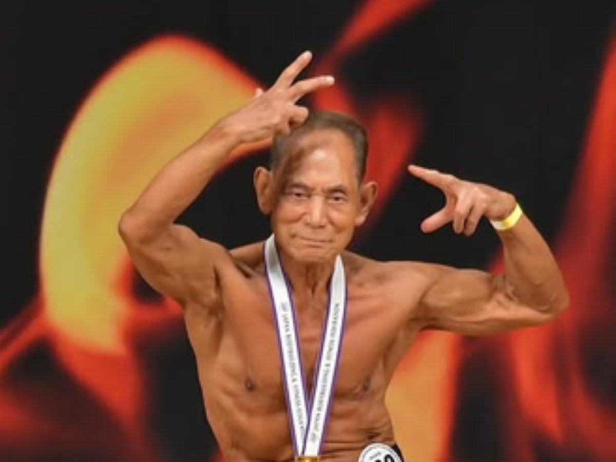 Com dieta vegetariana, japonês de 90 anos vence campeonato de fisiculturismo