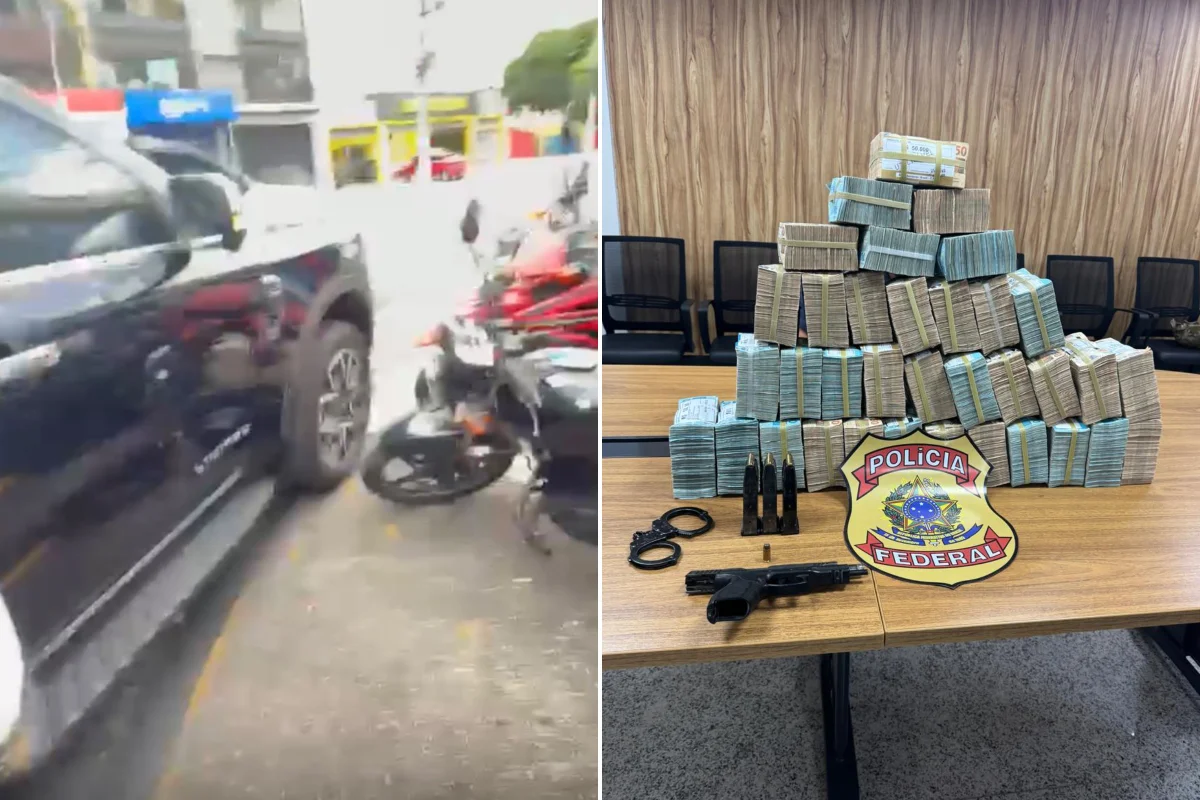 Montanha de R$ 2 milhões: dupla presa pela PF estava em carro blindado