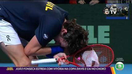 João Fonseca estreia com vitória na Copa Davis e cai no choro