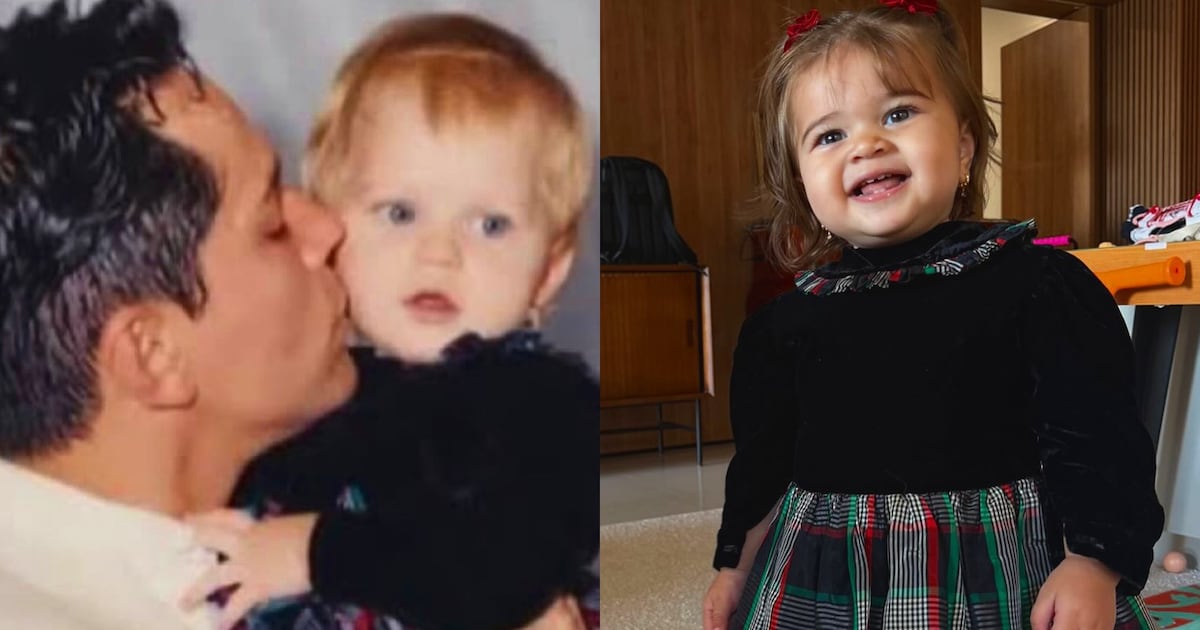 Neta de Leandro usa a mesma roupa que a mãe vestiu em foto com o cantor há 30 anos; veja