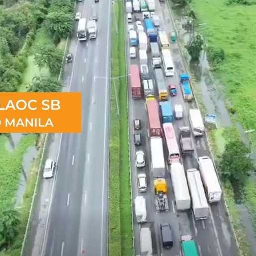 Flood in San Simon, Pampanga causes heavy traffic in NLEX