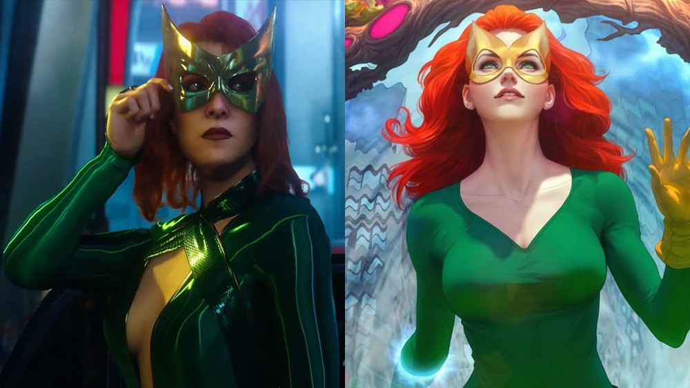 Jean Grey usa um vestido em Marvel's Wolverine que remete ao seu primeiro uniforme como Garota Marvel — Foto: Reprodução/NIB, X-Men Comics Fandom