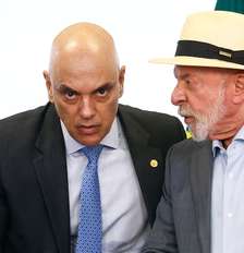 Lula e Moraes são vistos como aliados pelos bolsonaristas Foto: Wilton Junior/Estadão / Estadão