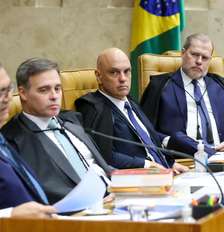 Moraes e demais ministros no STF Foto: Gustavo Moreno/STF