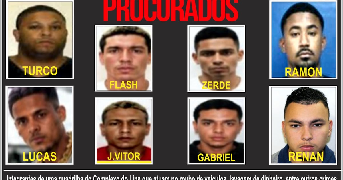 Disque Denúncia divulga cartaz de oito procurados por roubos de veículos no Méier, no Rio