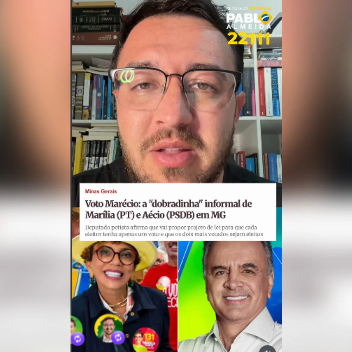 Aliado de Nikolas em MG faz apelo contra o voto "Marécio" para o Senado