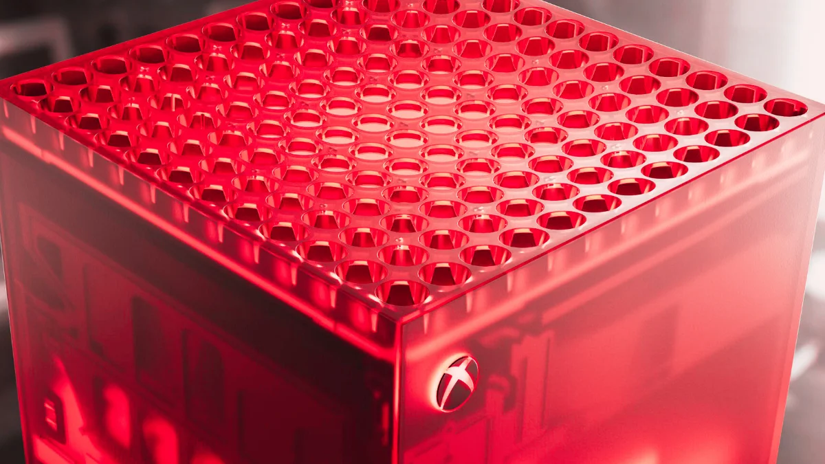 XBOX Series X Edição de 25 anos editado em vermelho