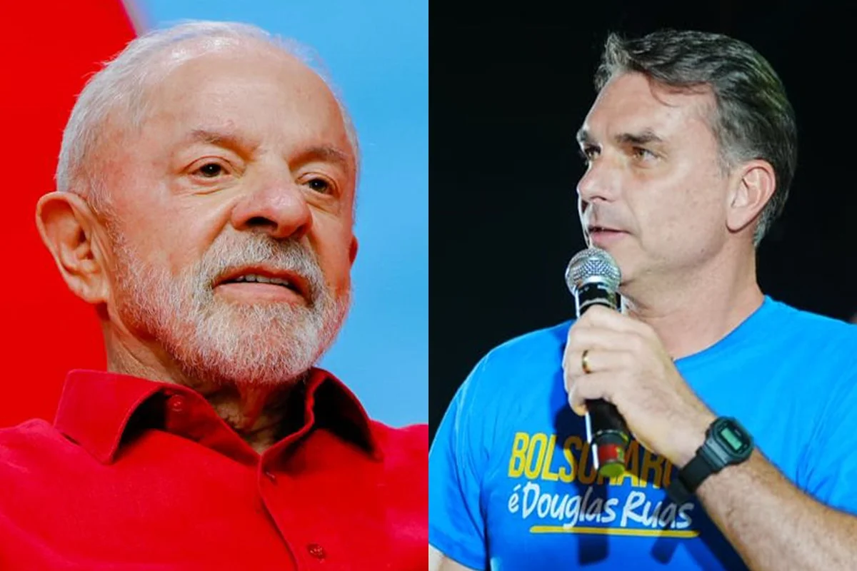 Imagem da matéria: Quaest: Lula tem 37% no 1° turno, Flávio Bolsonaro marca 33%