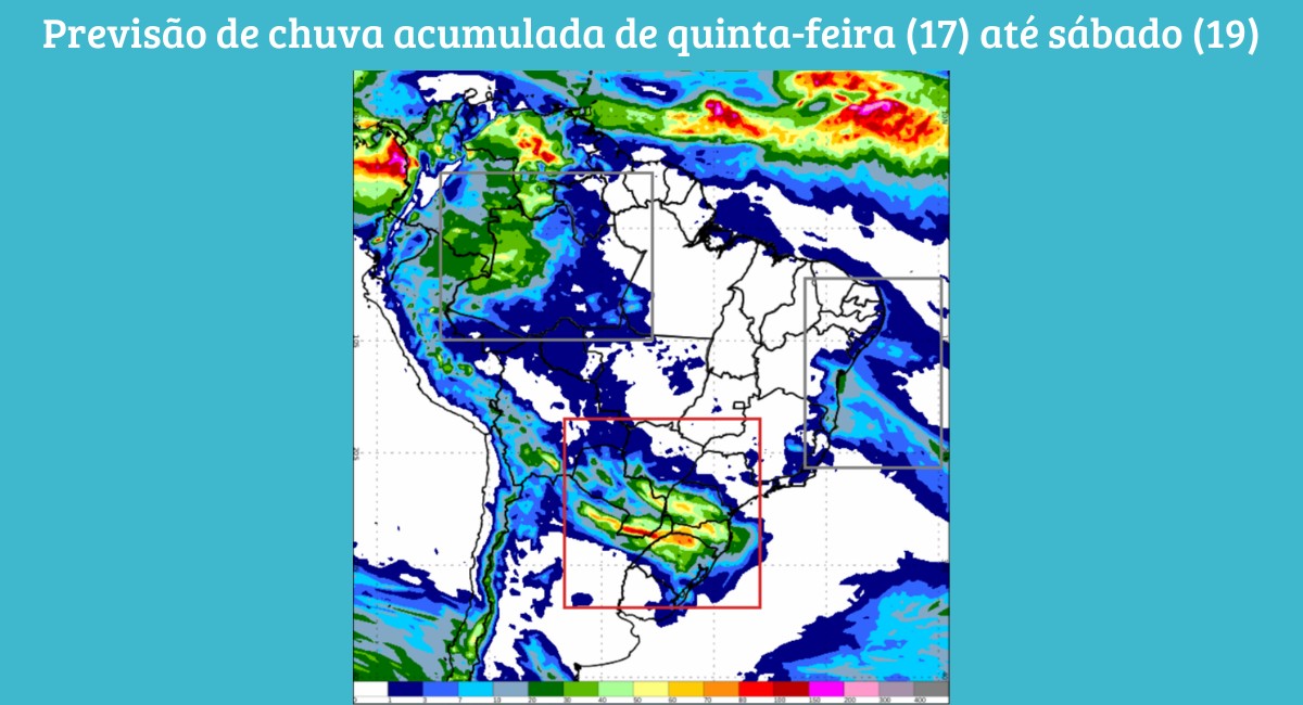 Chuvas fortes voltam ao Sul e ao Sudeste neste fim de semana