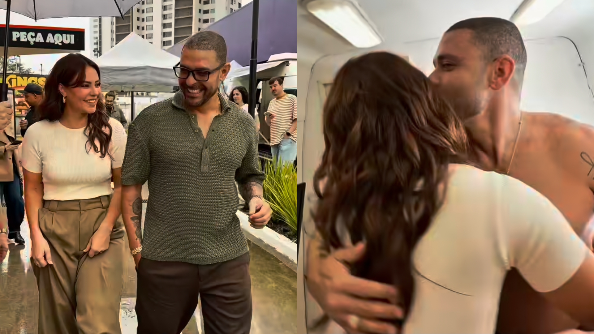 Paolla Oliveira e Diogo Nogueira aparecem soltinhos em gravação, e fãs já pedem a volta do casal