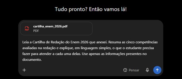 Cartilha de Redação do Enem 2026: saiba como usar o PDF para estudar com IA