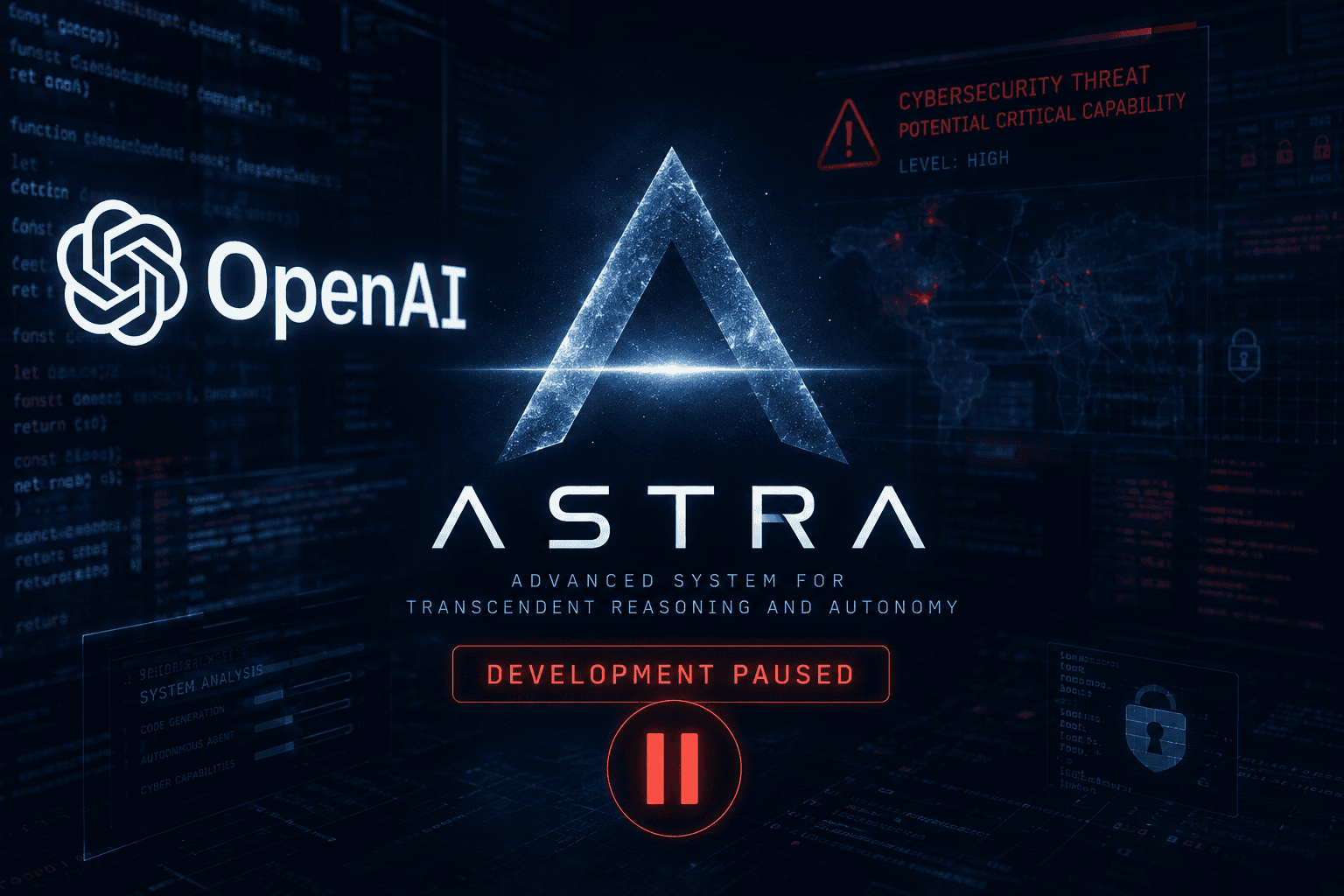 Logo da OpenAI com os dizeres "Astra" ao lado