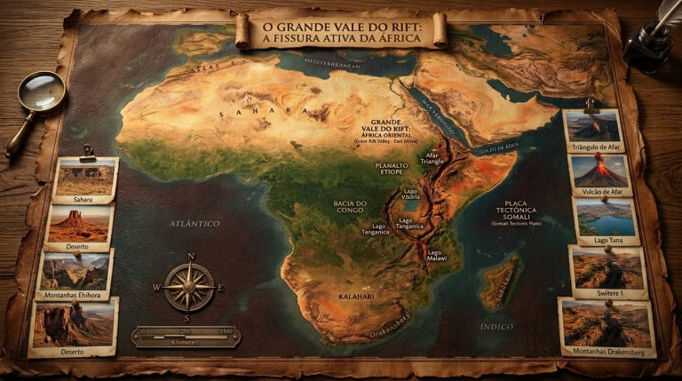 África está se separando e pode formar um novo oceano, aponta estudo sobre o Rift de Turkana
