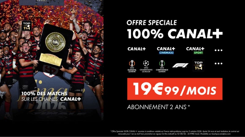 Le choc du TOP 14 approche : profitez de l’Offre Spéciale 100% CANAL+ avant le prochain match du Stade Toulousain