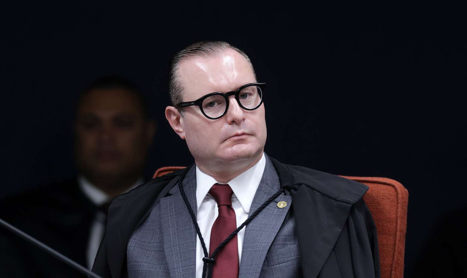 Ministro Cristiano Zanin durante o julgamento dos réus acusados de planejar a morte de Marielle Franco