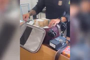 O dinheiro estava separado em pilhas