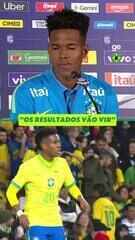 Estêvão projeta início de ciclo da seleção brasileira com novos jogadores