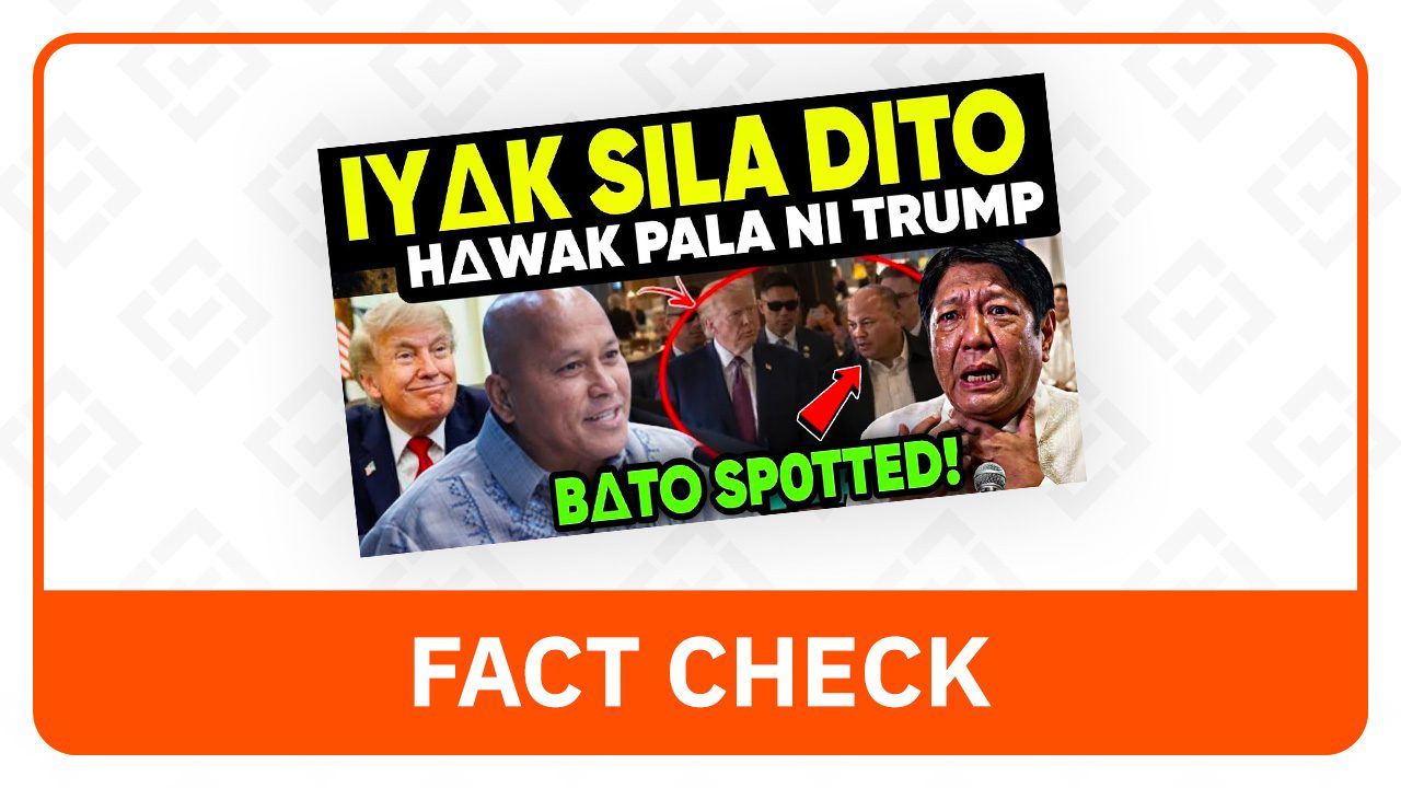 VERIFICAÇÃO DE FATO: Não há base para a alegação de que Bato Dela Rosa está sob a proteção de Trump