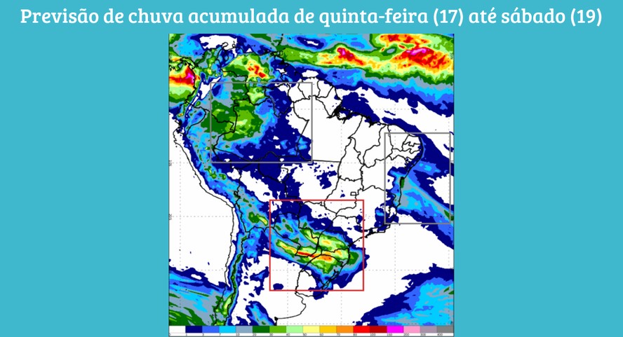 Chuvas fortes voltam ao Sul e ao Sudeste neste fim de semana