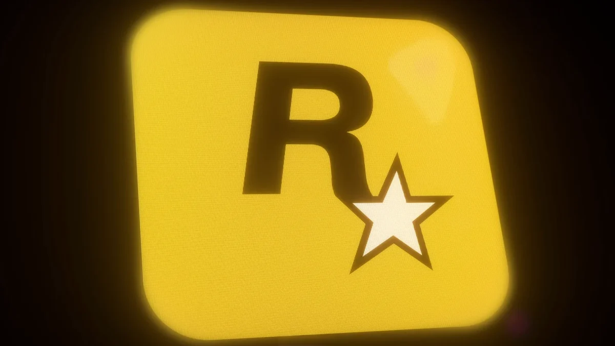 Logo da Rockstar Games em letreiro brilhante