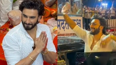 Ranveer Singh visits Lalbaughcha Raja for Ganpati darshan.