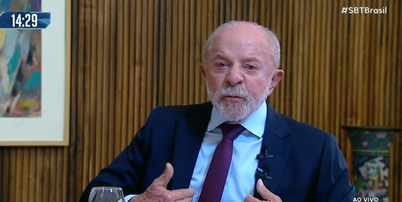 Lula durante entrevista ao SBT Foto: Reprodução/SBT