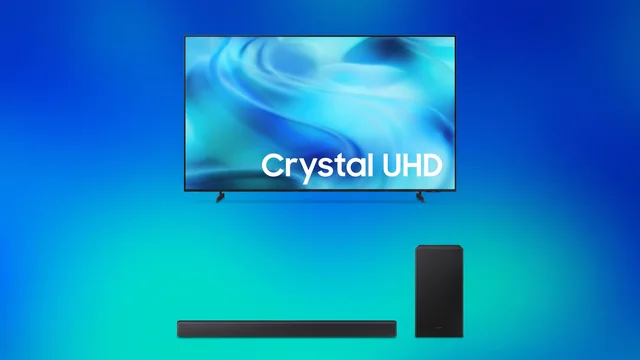 Combo Samsung com TV de 70" e soundbar tem R$ 4.483 de desconto