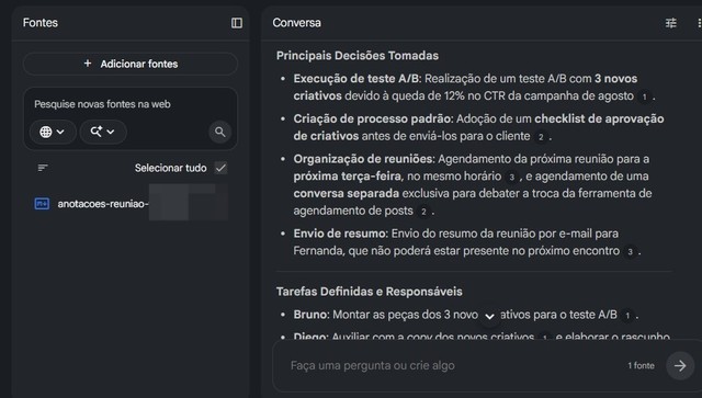 Melhores prompts do NotebookLM para trabalho: 5 opções para facilitar a rotina