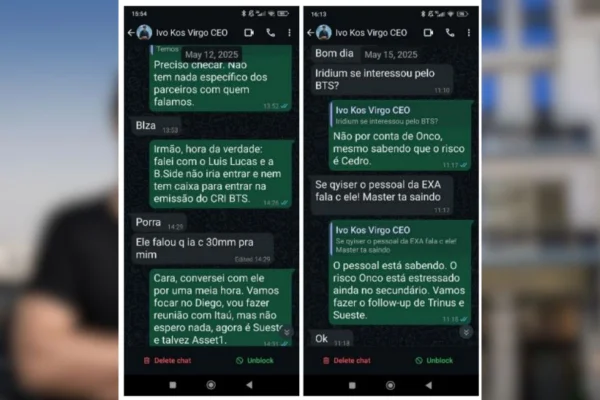 “Risco mamute”: veja mensagens que ligam Ivo Kos a fraude na Faria Lima - destaque galeria