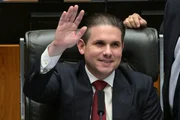 O presidente da Câmara, Hugo Motta