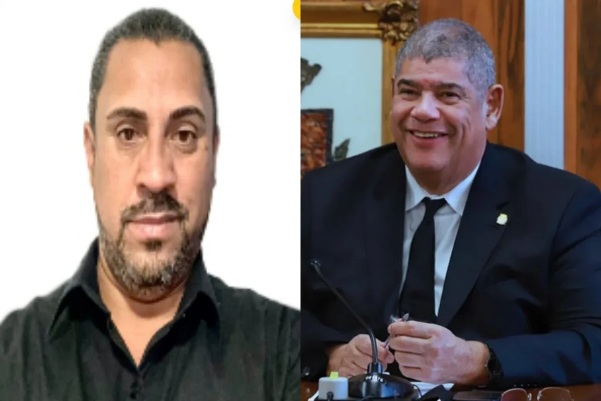 Homem branco de cavanhaque, a esquerda, e homem sem barba e terno e gravada à direita - Metrópoles