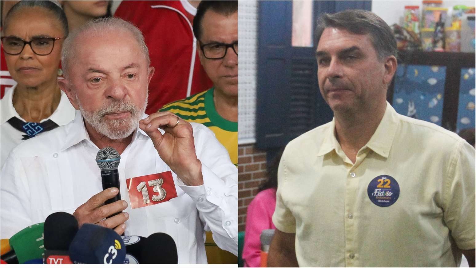 Lula (PT) e Flávio Bolsonaro (PL) disputam segundo turno neste domingo, 25