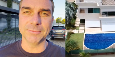 R$ 6,2 milh&otilde;es, terreno de 2.400 m&sup2;, 1.100 m&sup2; constru&iacute;dos e quitada 27 anos antes do previsto: a mans&atilde;o de Fl&aacute;vio Bolsonaro, candidato &agrave; Presid&ecirc;ncia em 2026, que triplicou seu patrim&ocirc;nio. Foto: Reprodu&ccedil;&atilde;o/Instagram, @flaviobolsonaro / Youtube: @CNNbrasil / Purepeople