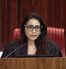 Ministra Estela Aranha durante leitura do seu voto nesta quinta-feira, 8 Foto: Reprodução/Youtube/TSE