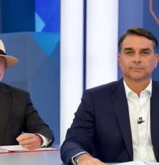 Luiz Inácio Lula da Silva (PT) e Flávio Bolsonaro (PT) Foto: Globo/Manoella Mello