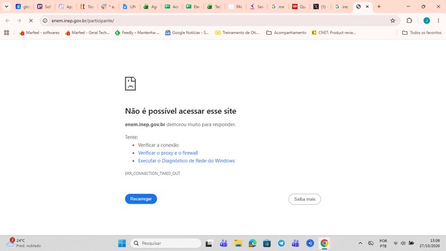 Local de prova do Enem: usuários relatam instabilidade no site após divulgação