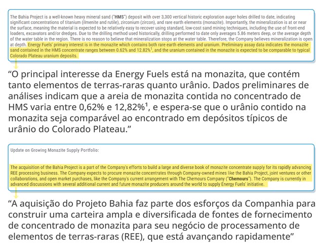 Multinacional mira terras-raras e urânio no santuário ecológico do sul da Bahia